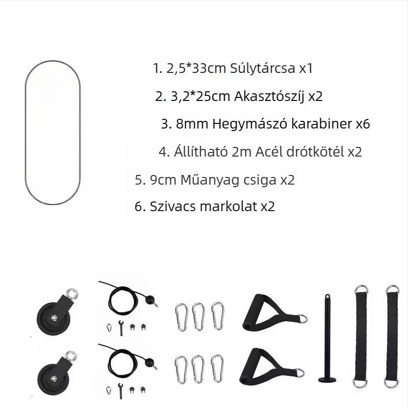 DIY otthoni edzőtermi módosító készlet: magas húzó és kábeles fly gyakorlatok acélhuzallal