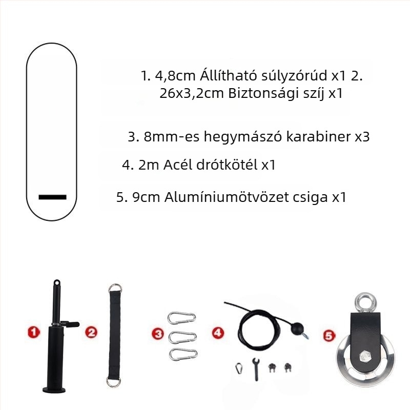 DIY otthoni edzőtermi módosító készlet: magas húzó és kábeles fly gyakorlatok acélhuzallal
