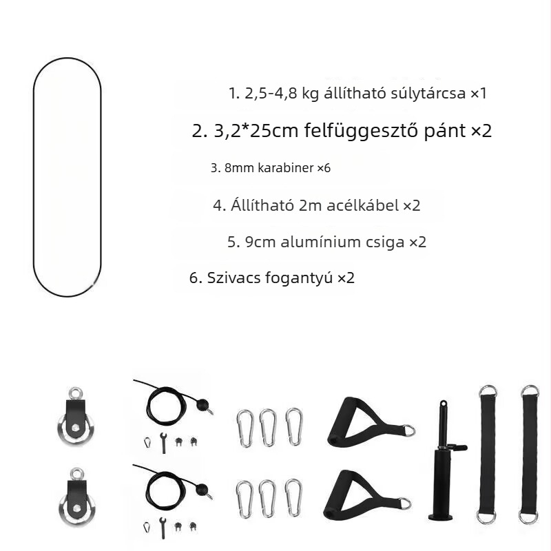 DIY otthoni edzőtermi módosító készlet: magas húzó és kábeles fly gyakorlatok acélhuzallal