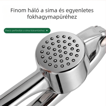 Kézi fokhagyma prés cinkötvözetből — héjmentesítés, zúzás és pürésítés, többfunkciós konyhai eszköz