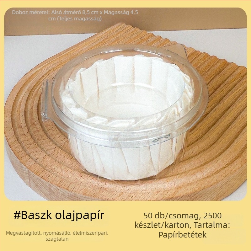 Zhongli Basque olajálló sütőpapír tepsi 3/4/6 hüvelyk – sütőpapír tortaszeletekhez