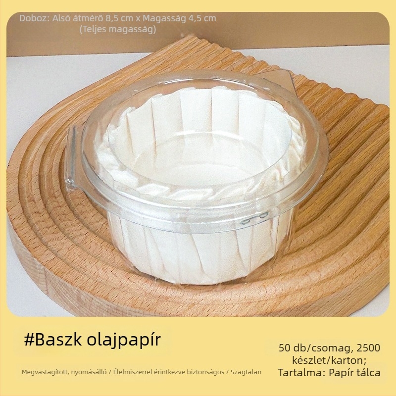 Zhongli Basque olajálló sütőpapír tepsi 3/4/6 hüvelyk – sütőpapír tortaszeletekhez