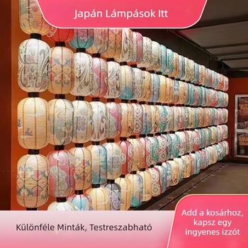 24 napidő-lámpa, japán kültéri vízálló dizájn, textil művészeti lámpa, összecsukható lámpa sushi bárhoz és izakaya-hoz