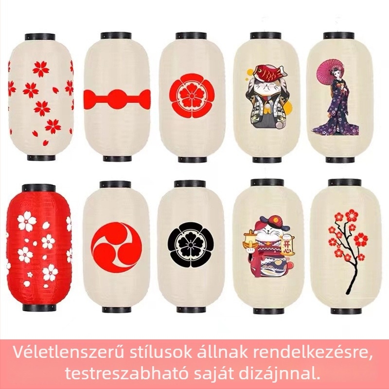 24 napidő-lámpa, japán kültéri vízálló dizájn, textil művészeti lámpa, összecsukható lámpa sushi bárhoz és izakaya-hoz