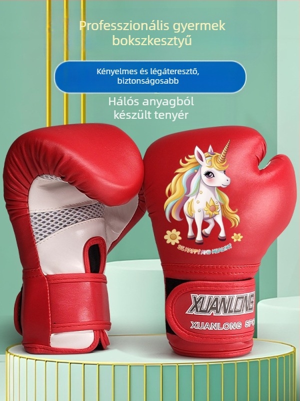 Gyerekeknek készült boxkesztyűk – szett fiúknak és lányoknak, edzés kesztyűk bokszhoz és sanda
