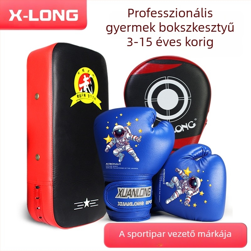 Gyerekeknek készült boxkesztyűk – szett fiúknak és lányoknak, edzés kesztyűk bokszhoz és sanda