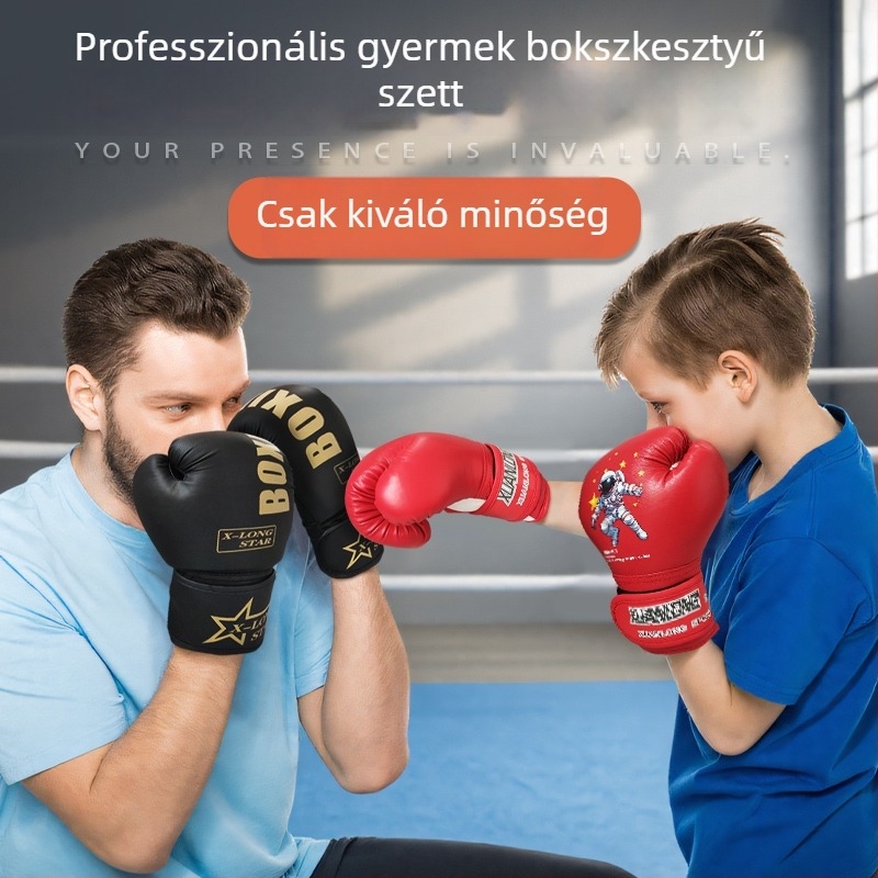 Gyerekeknek készült boxkesztyűk – szett fiúknak és lányoknak, edzés kesztyűk bokszhoz és sanda