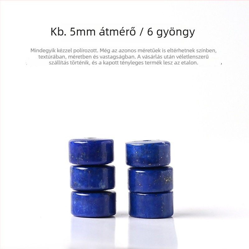 Természetes lápisz lazuli spacer gyöngyök DIY ékszerekhez – Abakusz elválasztó gyöngyök karkötőkhöz