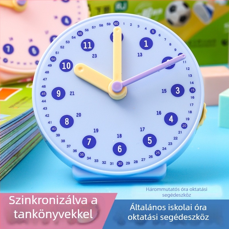 Óra modell oktatási segédeszköz az általános iskolában, 1–2. osztály, az idő tanulása