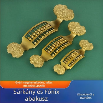 Réz sárkány és főnix abakusz dísz