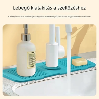 Silikon drenázsmatrac konyhához és fürdőszobához, csúszásmentes munkalapvédő