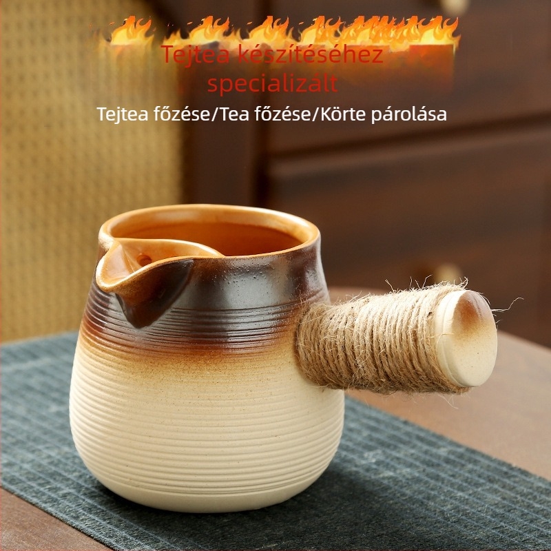 Hőálló kerámia teáskanna nyílt lángon tea és tejtea készítésére, háztartási használatra