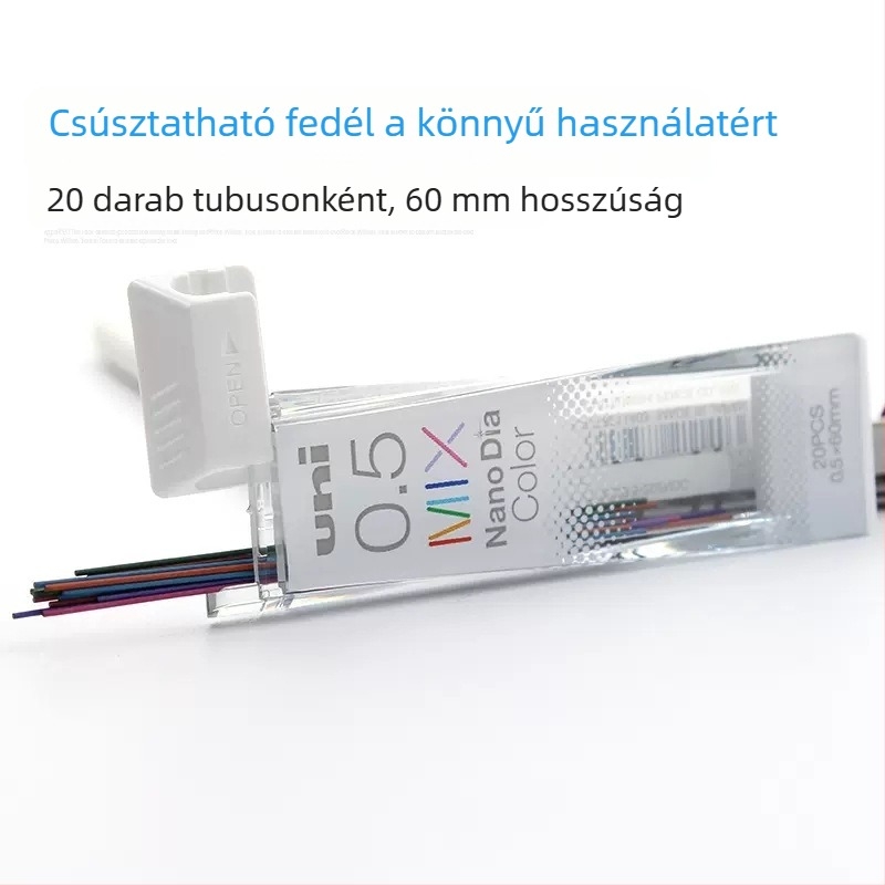 0,5 mm-es színes ceruza grafit töltőanyag – csere, nano-törésálló, rajzoláshoz
