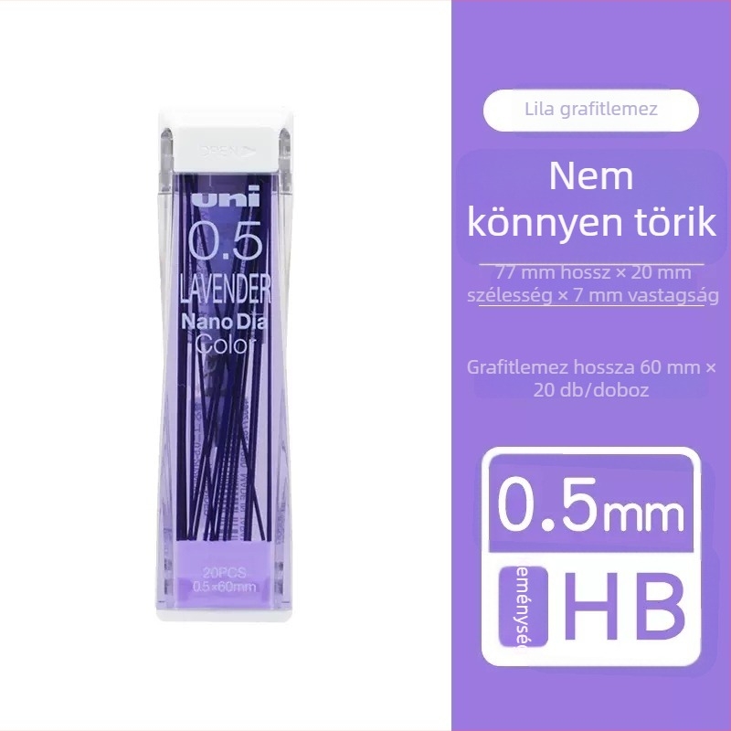 0,5 mm-es színes ceruza grafit töltőanyag – csere, nano-törésálló, rajzoláshoz