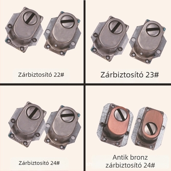 Gumin Vasból készült zárvédő és zármag-kiegészítők lopás elleni