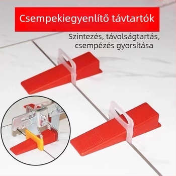 Csempe szintező eszköz háztartási használatra – faliszintező, alapbetét és szegkészlet