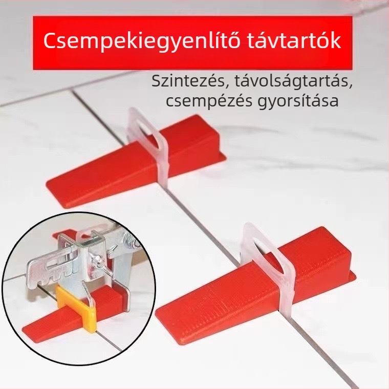 Csempe szintező eszköz háztartási használatra – faliszintező, alapbetét és szegkészlet