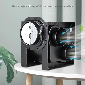 1–2 kiáramló ventilátor, hotel-specifikus, halk fürdőszobai osztott csatornás ventilátor
