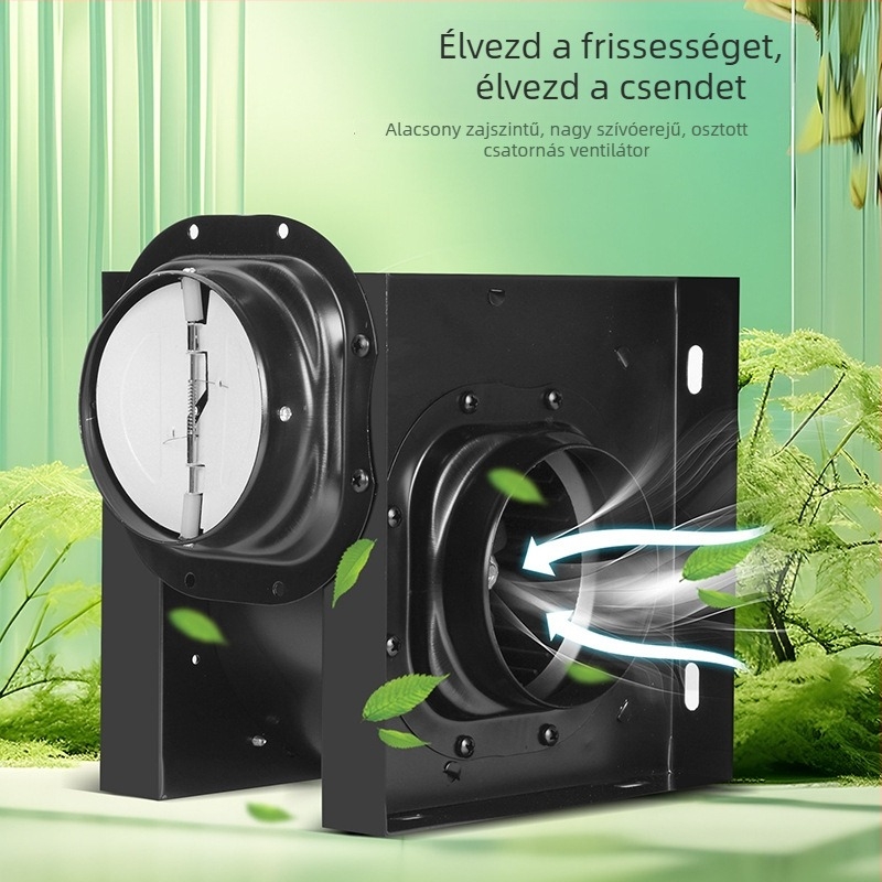 1–2 kiáramló ventilátor, hotel-specifikus, halk fürdőszobai osztott csatornás ventilátor