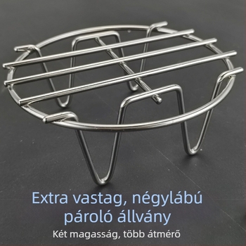 Ultra vastag rozsdamentes acél gőzölő rács mini egészségügyi edényhez, kompakt elektromos gőzölő aljzat hálóval, magas láb és hőszigetelő alátét