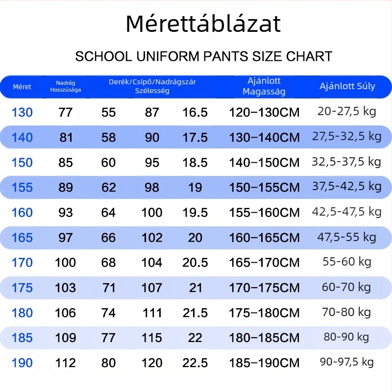 Flízzel bélelt sötétkék iskolai nadrág, egy csíkkal, uniszex, lazán szabott egyenes szárú, általános iskolától középiskoláig
