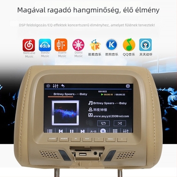 7 hüvelykes autófejtámla-monitor MP5 SD-kártya támogatás, LCD HD kijelző