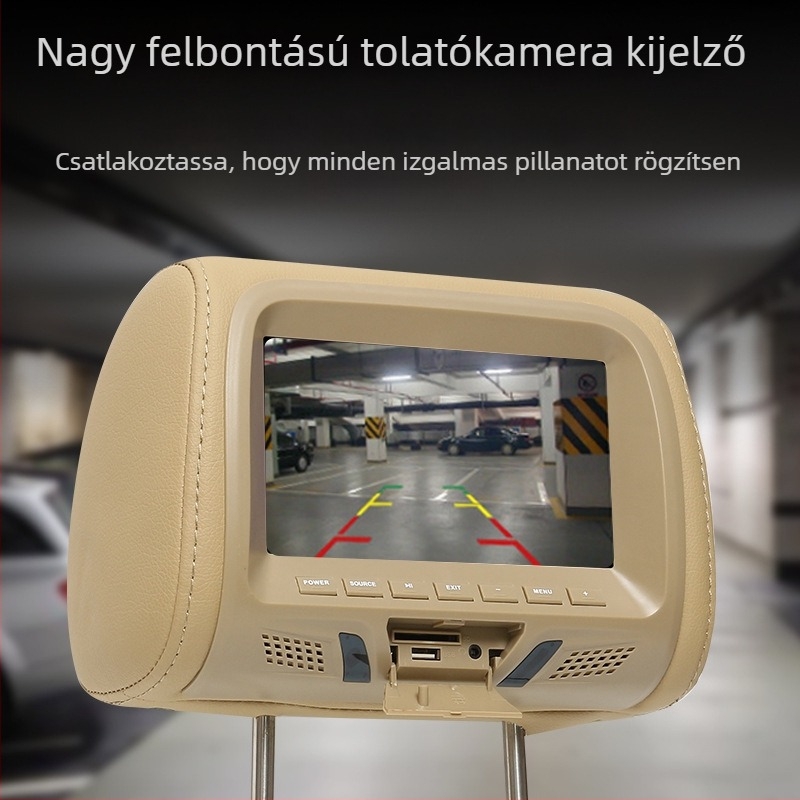 7 hüvelykes autófejtámla-monitor MP5 SD-kártya támogatás, LCD HD kijelző