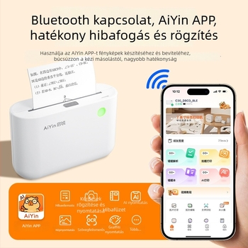 Qirui C30 széles formátumú hőnyomtató címkékhez, 3 hüvelykes címkékhez, otthoni használatra és mini fotónyomtatásra