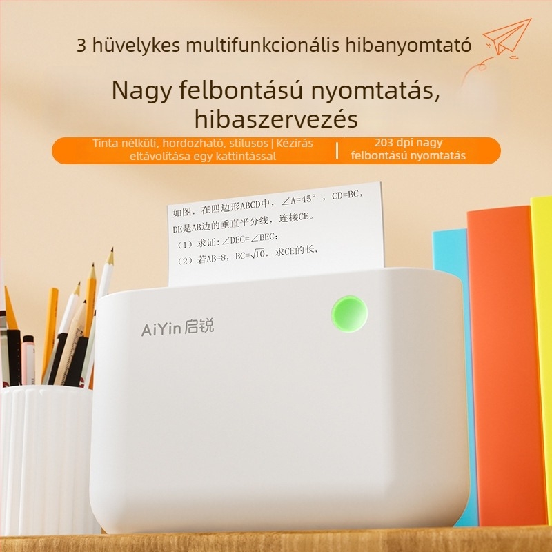 Qirui C30 széles formátumú hőnyomtató címkékhez, 3 hüvelykes címkékhez, otthoni használatra és mini fotónyomtatásra