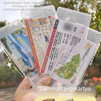 Átlátszó védőtok koncertjegyekhez, kártyatartó és jegygyűjtemény-album