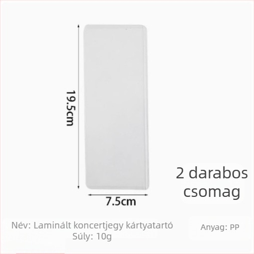 Átlátszó védőtok koncertjegyekhez, kártyatartó és jegygyűjtemény-album