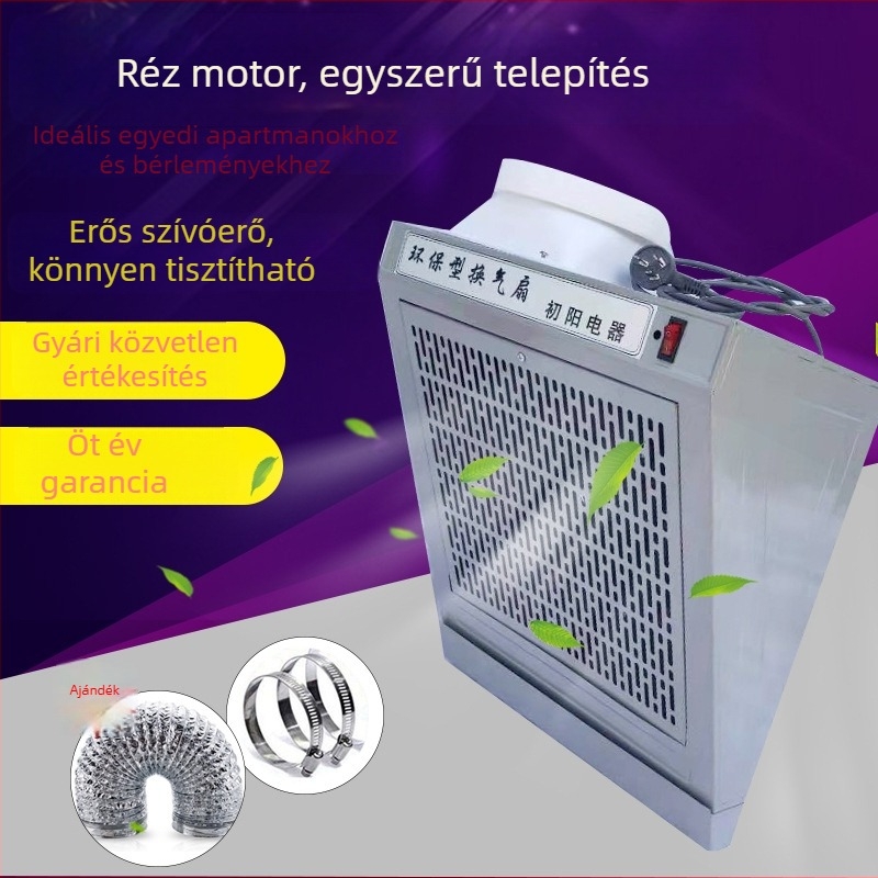 Konyhai falra szerelt szagelszívó oldalsó beszívással, egy főzőzónához, erős szívóerővel.