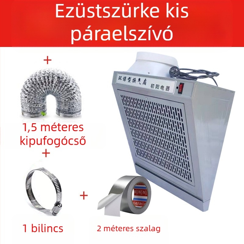 Konyhai falra szerelt szagelszívó oldalsó beszívással, egy főzőzónához, erős szívóerővel.