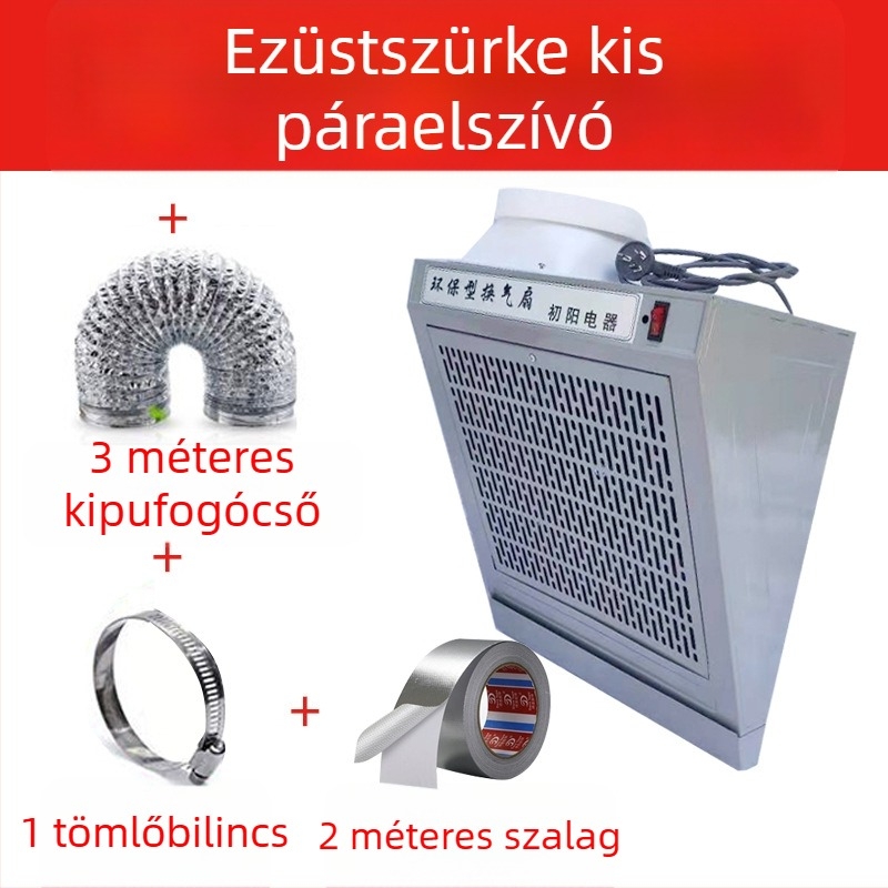 Konyhai falra szerelt szagelszívó oldalsó beszívással, egy főzőzónához, erős szívóerővel.