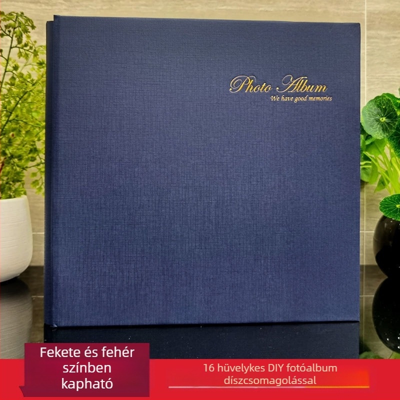 Öntapadós laminált fotóalbum, kézzel készített, romantikus pároknak, különleges papír, vasúti jegygyűjtemény, emlékalbum