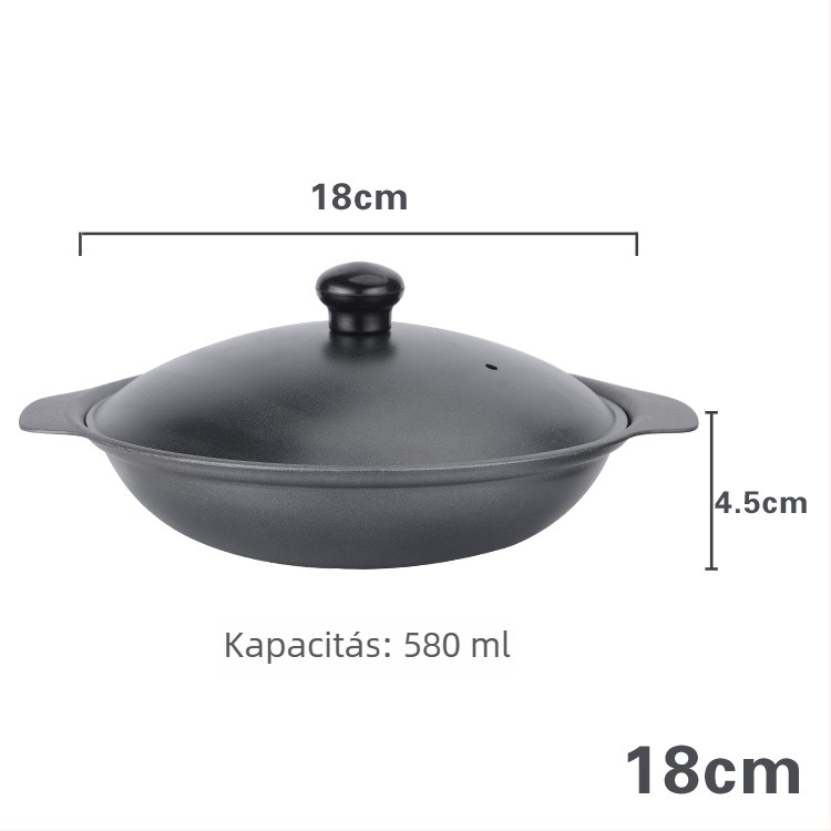 Viewpoint öntöttvas edény kantoni rizshez és braised csirkés rizshez, tapadásmentes belső, kapacitás 2,1–3 L