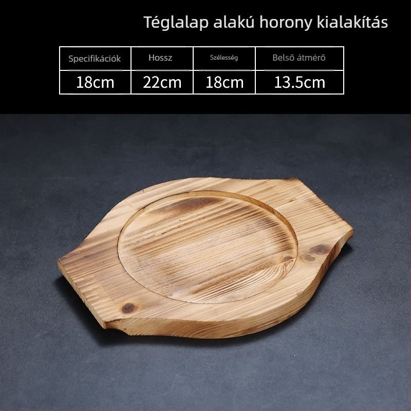 Kő- és agyagtálakhoz való fa alátét, széntüzelésű tűzhely hőszigetelő alap, tea főzéséhez fa deszka, fazék alap tálca, vaslemez