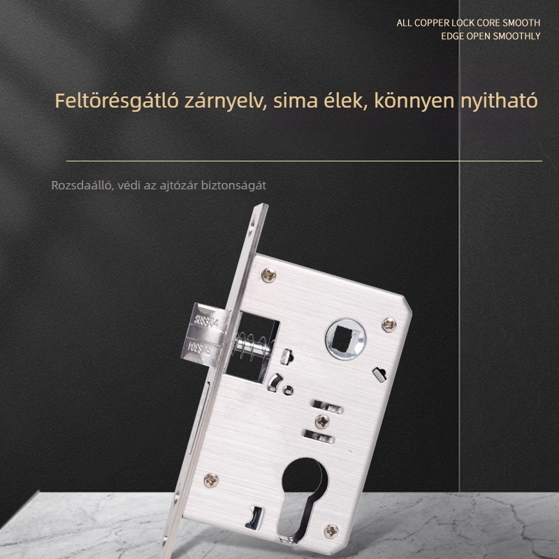 Rozsdamentes acélból készült belső ajtózártest ujjlenyomat-olvasóval faajtókhoz; univerzális típus 4045; dupla zárómechanizmus; multifunkcionális 125.