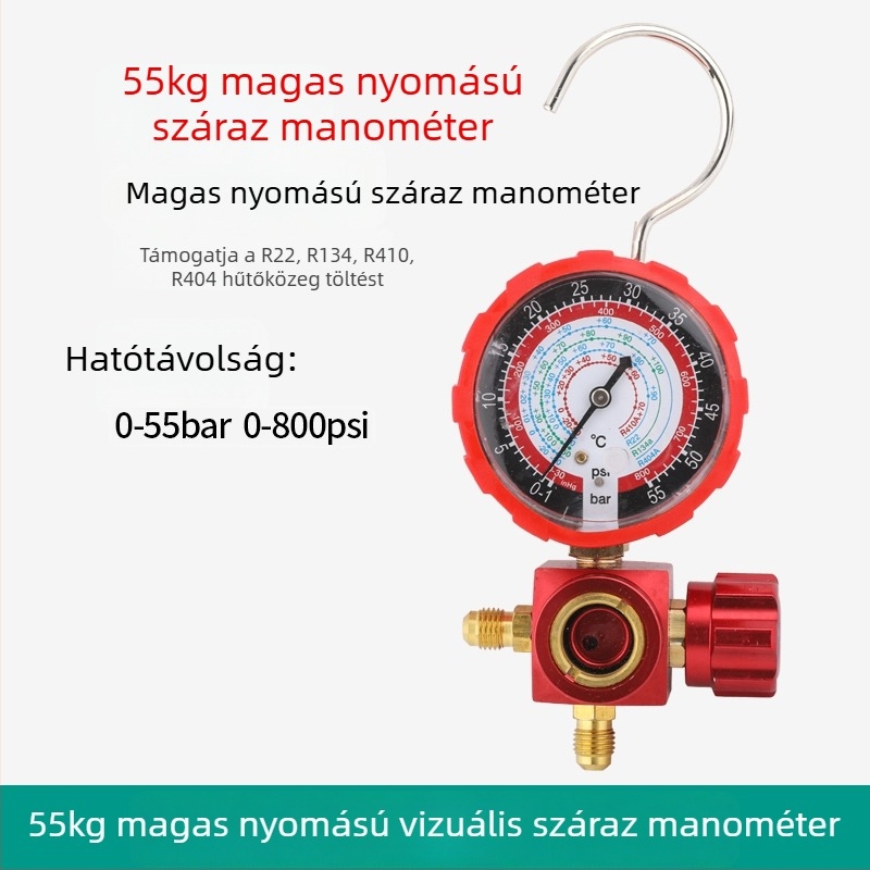 Klimatizációs szerszámkészlet diafragma nyomásmérővel háztartási és autóklíma számára