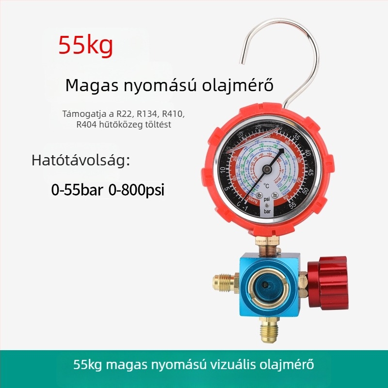 Klimatizációs szerszámkészlet diafragma nyomásmérővel háztartási és autóklíma számára