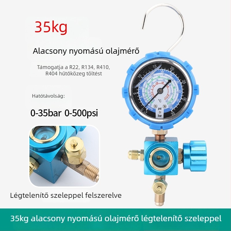 Klimatizációs szerszámkészlet diafragma nyomásmérővel háztartási és autóklíma számára