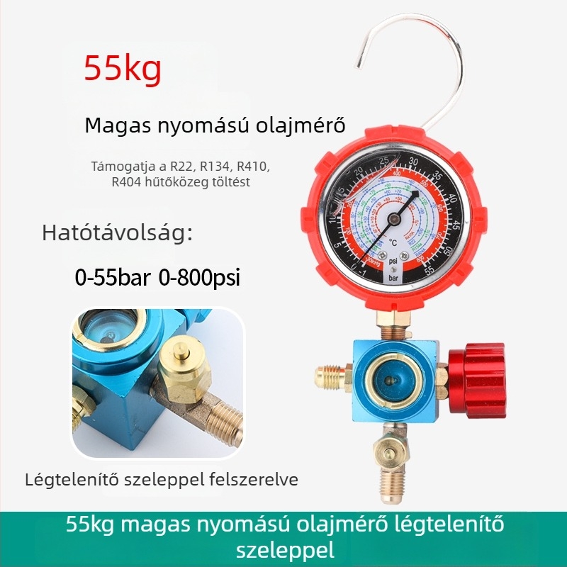 Klimatizációs szerszámkészlet diafragma nyomásmérővel háztartási és autóklíma számára