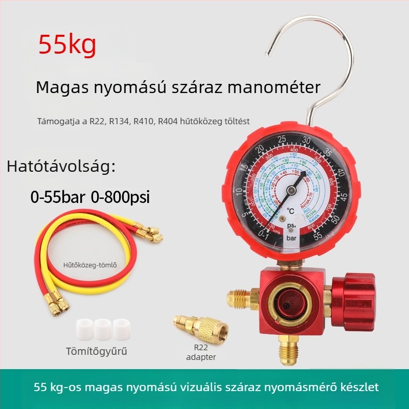 Klimatizációs szerszámkészlet diafragma nyomásmérővel háztartási és autóklíma számára