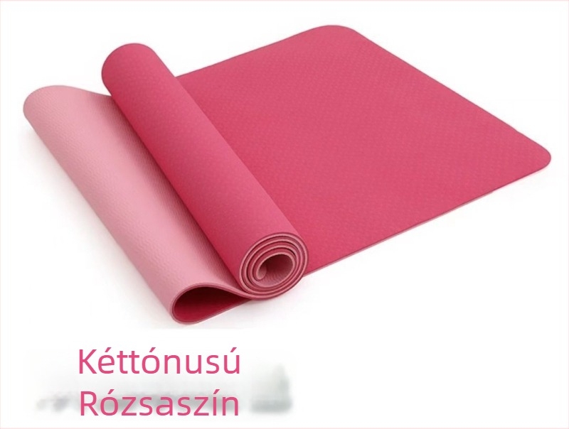 TPE kétszínű jóga matrac, 6 mm, szagtalan, csúszásmentes edzésmatrac jóga számára, 183×61 cm