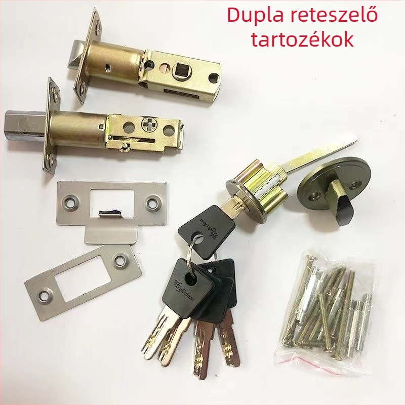 Alumíniumötvözetből készült dupla ajtós zárbetét, művészi kivitel, főajtó cseréhez