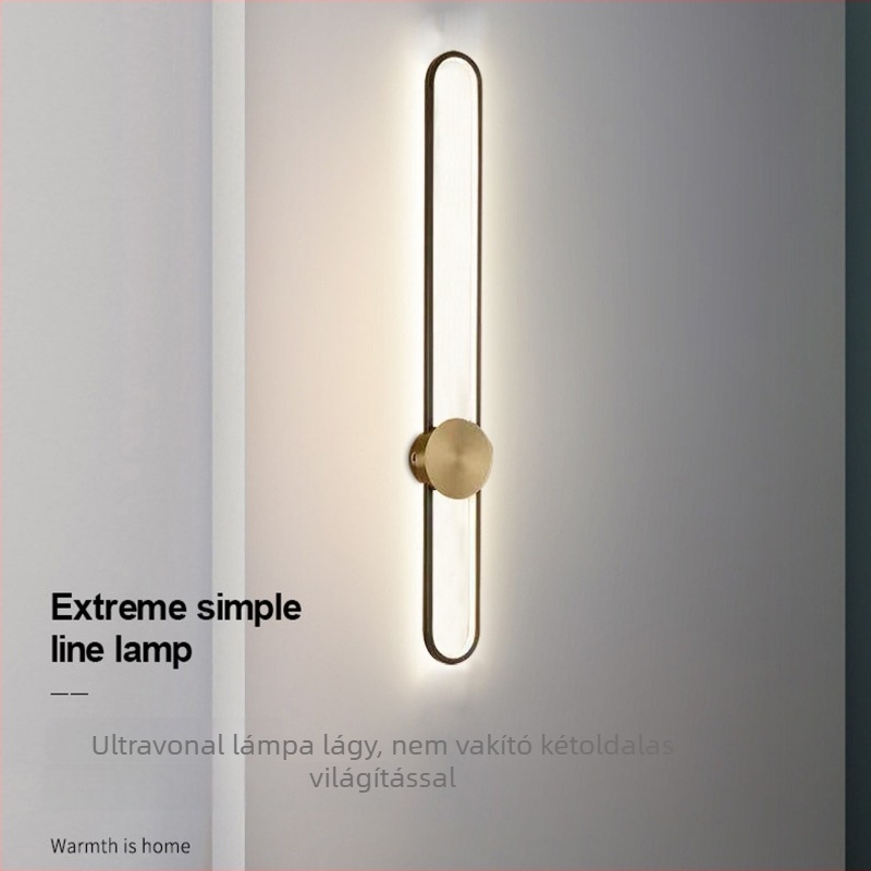 Moderne minimalistikus lineáris falikar hálószobára, luxus megjelenés, rács mintás, folyosó lámpa szállodai szobákhoz