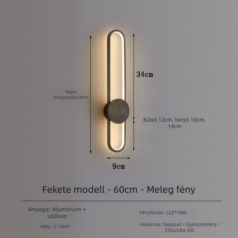 Moderne minimalistikus lineáris falikar hálószobára, luxus megjelenés, rács mintás, folyosó lámpa szállodai szobákhoz