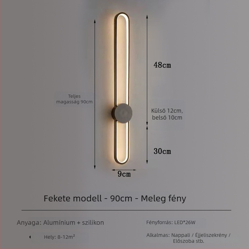 Moderne minimalistikus lineáris falikar hálószobára, luxus megjelenés, rács mintás, folyosó lámpa szállodai szobákhoz