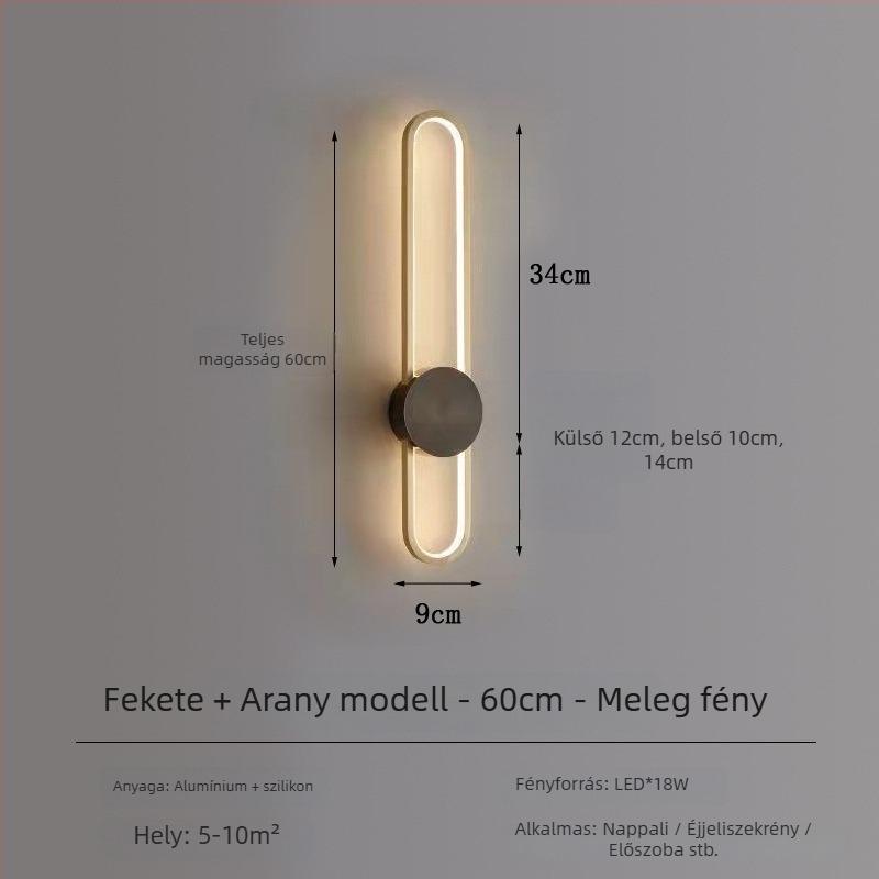 Moderne minimalistikus lineáris falikar hálószobára, luxus megjelenés, rács mintás, folyosó lámpa szállodai szobákhoz