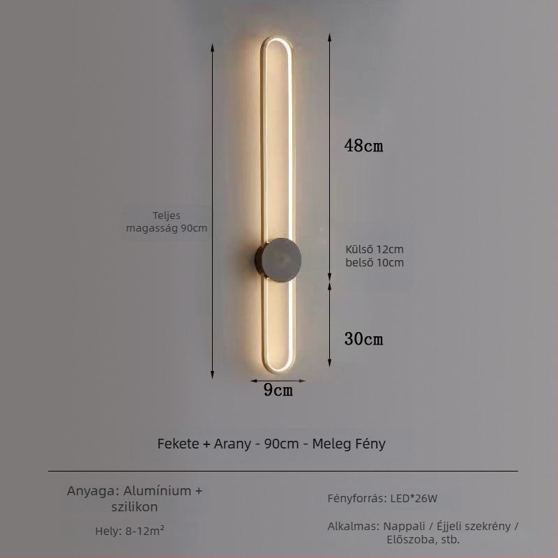 Moderne minimalistikus lineáris falikar hálószobára, luxus megjelenés, rács mintás, folyosó lámpa szállodai szobákhoz